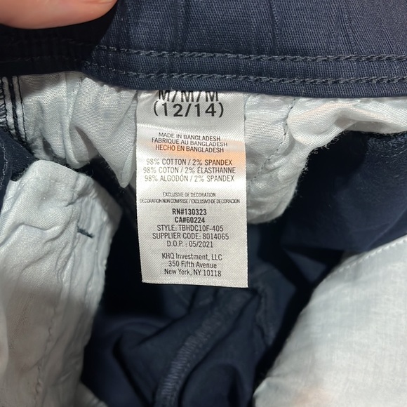 Boys Tommy Hilfiger navy twill pants size Medium - Picture 4 of 7